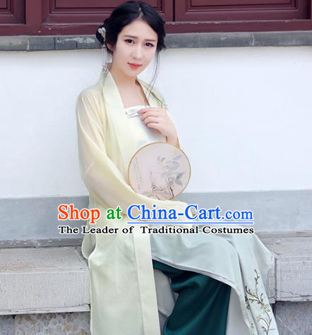 Traditional Ancient Chinese Palace Lady Hanfu Costume, Asian China Song Dynasty Imperial Princess Clothing for Women