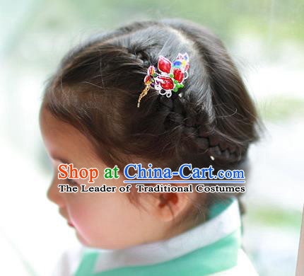 Traditional Korean Hair Accessories Girls Hairpins, Asian Korean Fashion Headwear Hair Stick for Kids