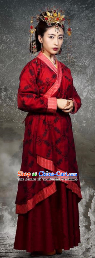 Traditional Chinese Ancient Imperial Concubine Costume, Chinese Three Kingdoms Period Palace Lady Embroidered Clothing for Women