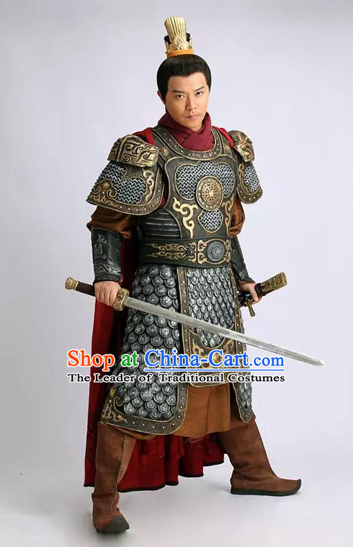 Traditional Chinese Southern and Northern Dynasties General Costume Warrior Armour for Men