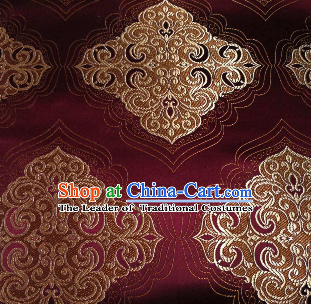 Royal Coffee Color Chinese Royal Palace Style Traditional Pattern Design Brocade Fabric Silk Fabric Chinese Fabric Asian Material