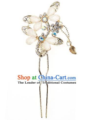 Korean National Wedding Hair Accessories Bride Hairpins Butterfly Tassel Hair Clip, Korean Hanbok Fashion Palace Hair Clasp for Women
