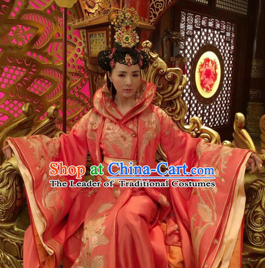 Traditional Ancient Chinese Costume Elegant  Han Dynasty Hanfu Embroidered Clothing
