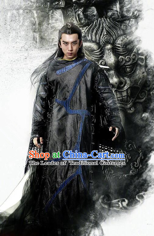 Traditional Chinese Southern and Northern Dynasties Swordsman Clothing, Asian China Ancient Kawaler Costume for Men