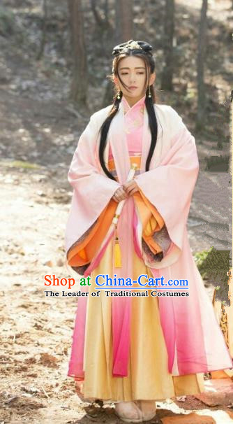 Traditional Chinese Tang Dynasty Nobility Lady Costume, Chinese Ancient Princess Embroidered Dress Clothing for Women