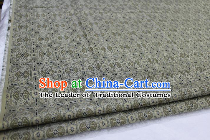 Chinese Traditional Ancient Costume Palace Pattern Mongolian Robe Bronze Brocade Tang Suit Satin Fabric Hanfu Material