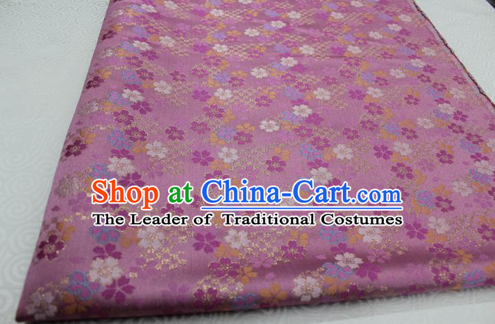 Chinese Traditional Clothing Palace Pattern Kimono Cheongsam Pink Brocade Ancient Costume Satin Fabric Hanfu Material