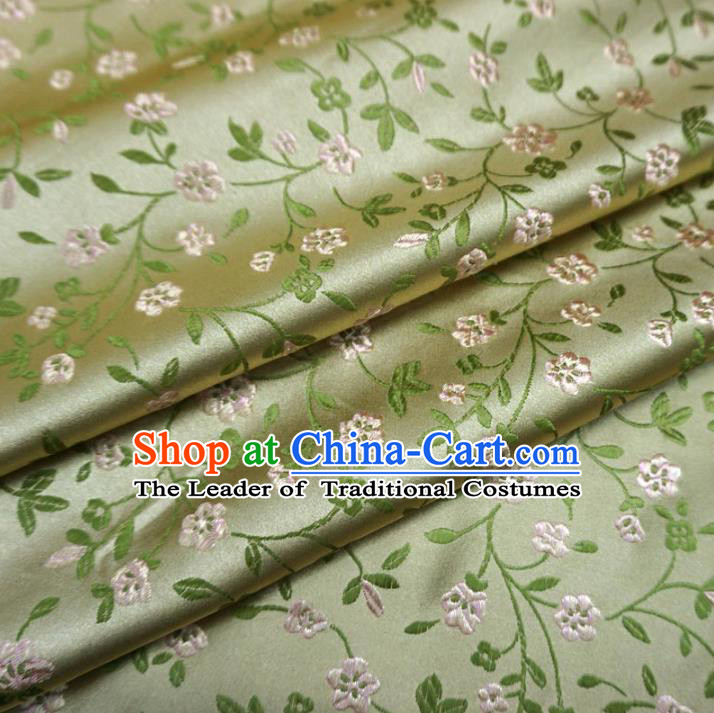 Chinese Traditional Royal Court Dragons Flowers Pattern Golden Brocade Ancient Costume Tang Suit Cheongsam Bourette Fabric Hanfu Material