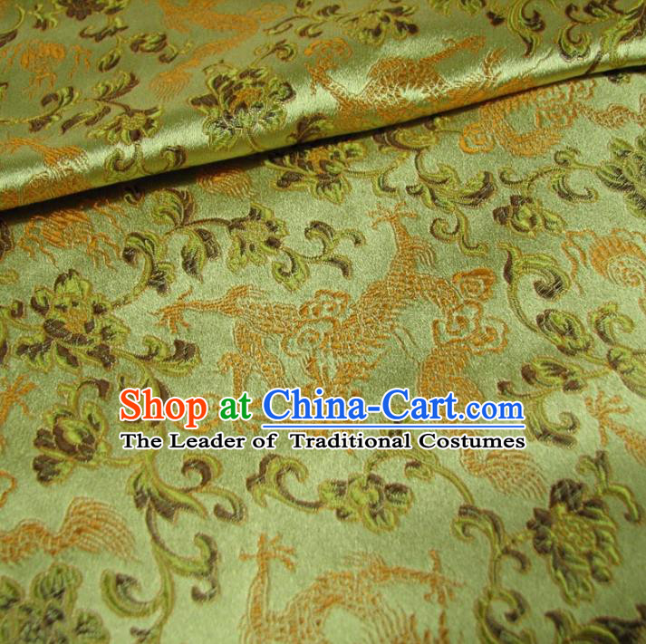 Chinese Traditional Royal Court Pattern Green Brocade Xiuhe Suit Fabric Ancient Costume Tang Suit Cheongsam Hanfu Material