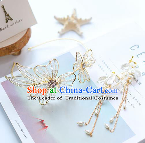 Chinese Traditional Bride Hair Jewelry Accessories Wedding Hair Clasp Royal Crown for Women