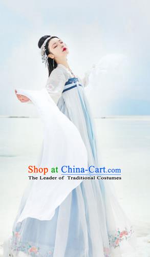 Traditional Chinese Tang Dynasty Palace Lady Hanfu Clothing Ancient Princess Embroidered Costume for Women