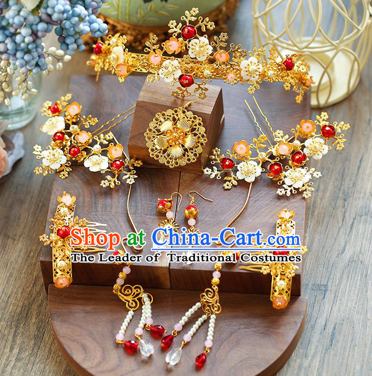 Chinese Hair Jewelry Accessories Xiuhe Suit Hairpins Headwear Headdress Hair Crown for Women