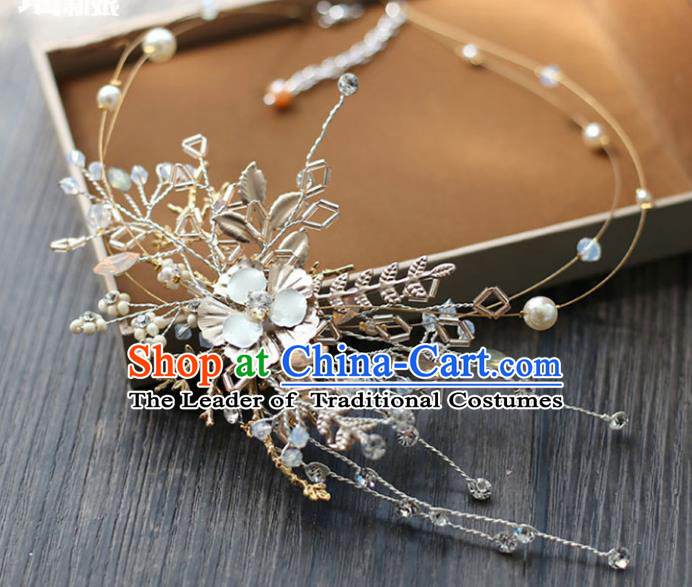Chinese Traditional Bride Hair Accessories Baroque Wedding Pearls Hair Clasp for Women