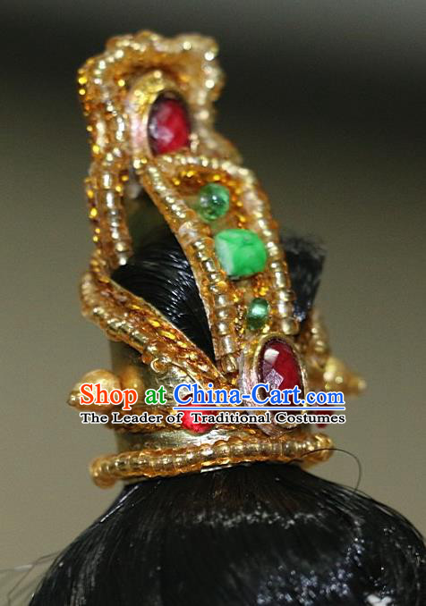 Chinese Traditional Silk Figurine Doll Hair Accessories Royal Highness Crown Headwear