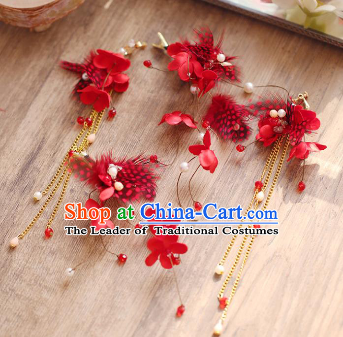 Chinese Hair Jewelry Accessories Xiuhe Suit Hairpins Headwear Headdress Hair Crown for Women