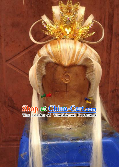 Chinese Traditional Ancient Royal Prince Hair Accessories Handmade Tuinga Hairdo Crown for Men