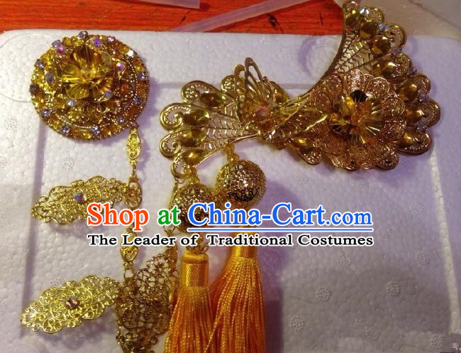 Chinese Traditional Ancient Princess Hair Accessories Handmade Hairpins Tassel Step Shake for Women