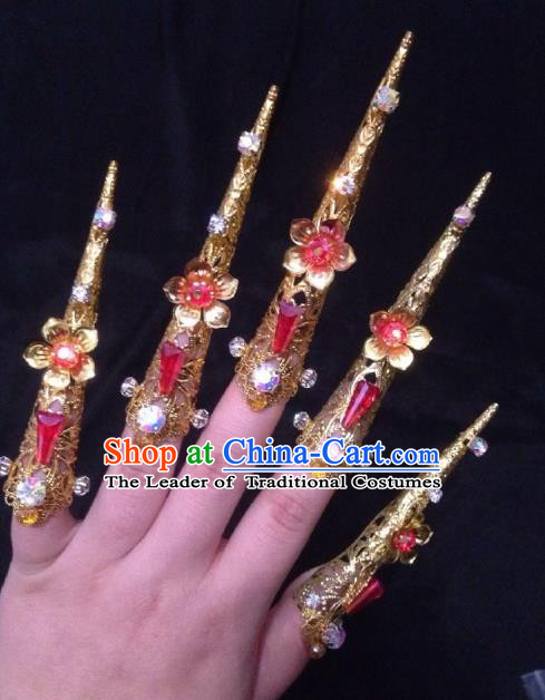 Chinese Traditional Wedding Finger Accessories Ancient Princess Nail Wrap for Women