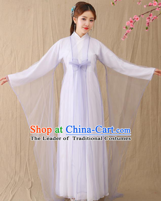 Traditional Chinese Han Dynasty Palace Princess Hanfu Costume, China Ancient Peri Fairy Embroidered Clothing for Women