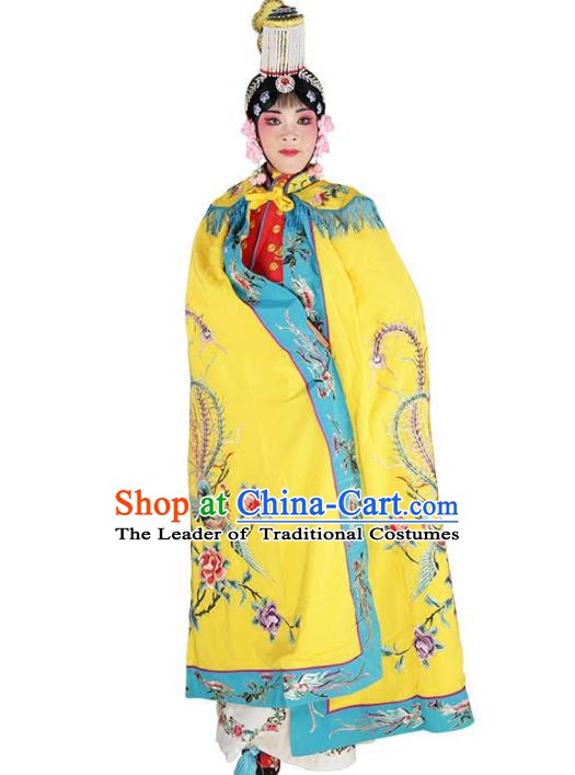 Chinese Beijing Opera Actress Costume Embroidered Cloak, China Peking Opera Young Lady Embroidery Clothing