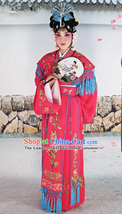 Chinese Beijing Opera Actress Costume Embroidered Cape, China Peking Opera Diva Nobility Lady Embroidery Clothing