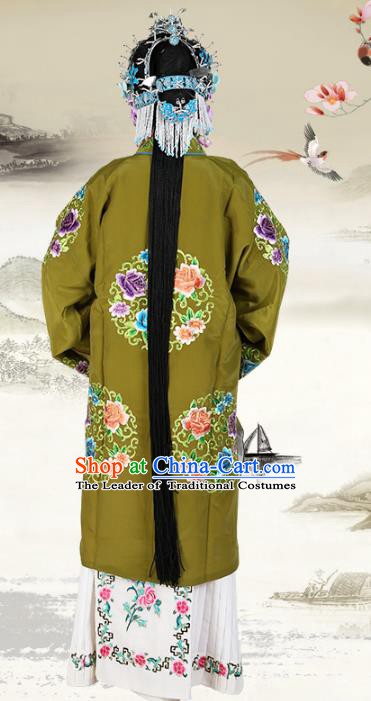 Traditional China Beijing Opera Costume Gifted Scholar Embroidered Robe and Hat Ancient Chinese Peking Opera Embroidery Clothing