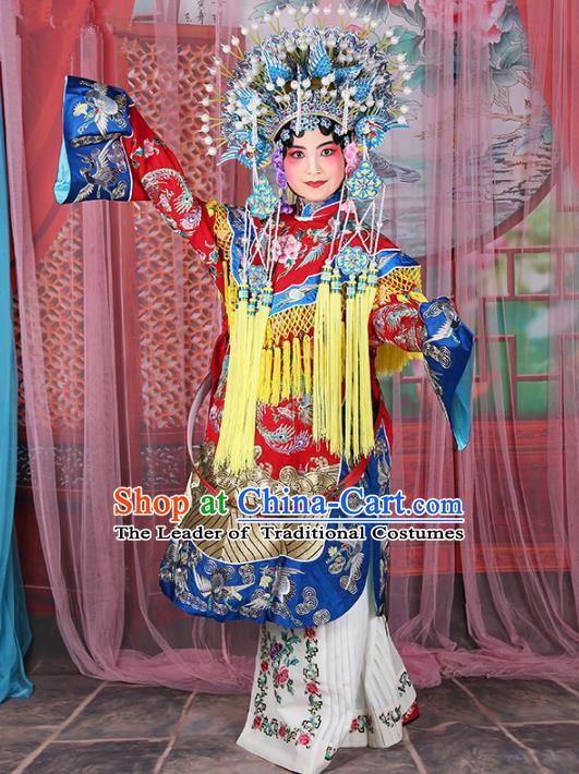 Chinese Beijing Opera Actress Imperial Concubine Costume Embroidered Robe, China Peking Opera Diva Clothing