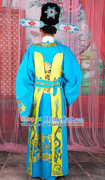 Traditional China Beijing Opera Costume Gifted Scholar Embroidered Robe and Hat Ancient Chinese Peking Opera Embroidery Clothing