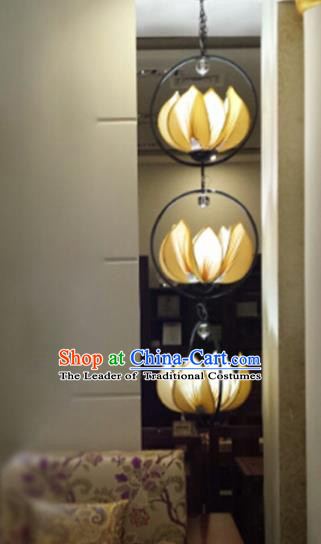 Chinese White Gourd Silk Table Palace Lantern  Replica Palace Lamp