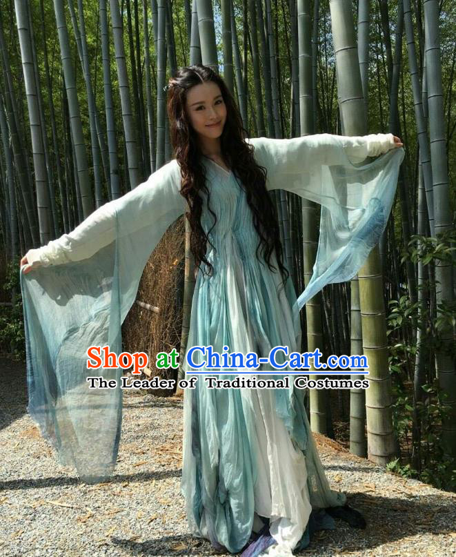 Traditional Ancient Chinese Tang Dynasty Fairy Palace Princess Embroidered Costume for Women