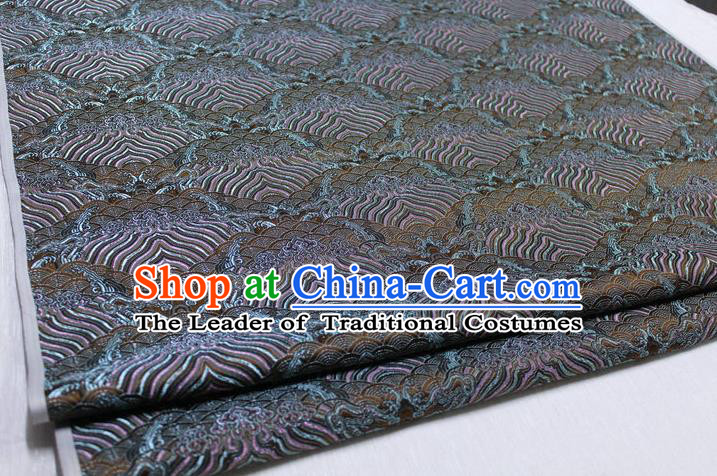 Chinese Traditional Royal Palace Pattern Mongolian Robe Bronze Brocade Fabric, Chinese Ancient Emperor Costume Drapery Hanfu Tang Suit Material