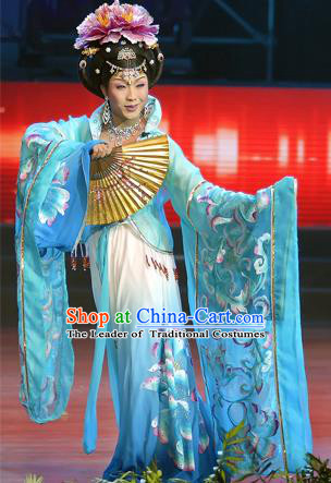 Traditional Ancient Chinese Imperial Consort Palace Lady Costume, Elegant Hanfu Clothing, Chinese Tang Dynasty Imperial Emperess Tailing Embroidered Clothing for Women