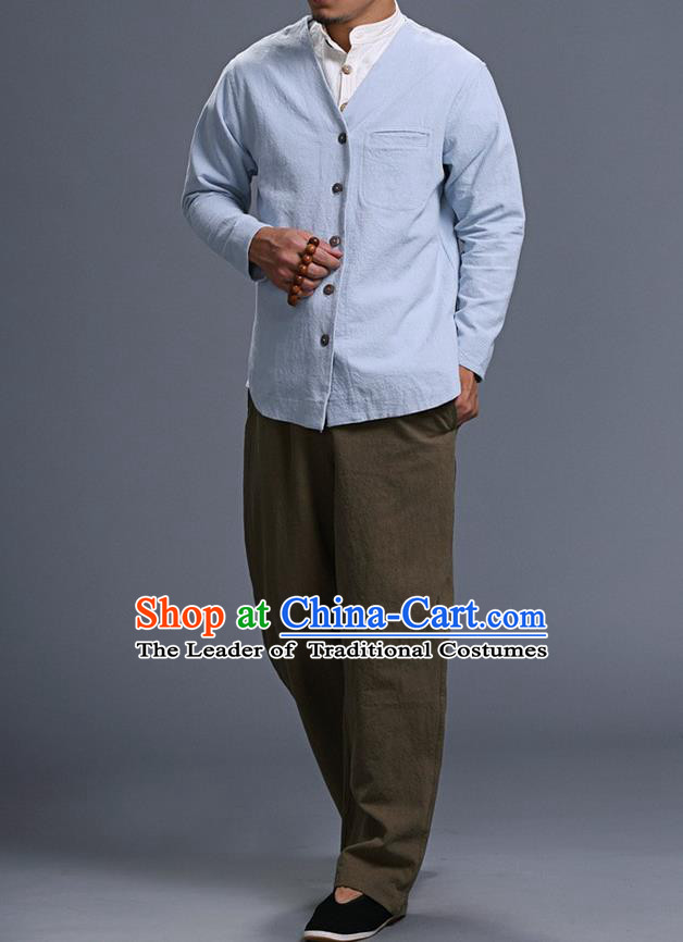 Top Chinese National Tang Suits Frock Costume Martial Arts Kung Fu Training Uniform Kung fu Unlined Upper Garment Chinese Male Zen Suit Gongfu Shaolin Wushu Clothing for Men