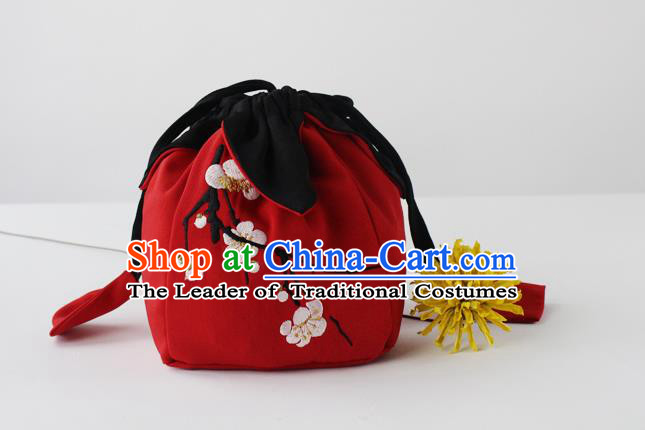 Traditional Ancient Chinese Embroidered Handbags Embroidered Plum Blossom Bag for Women
