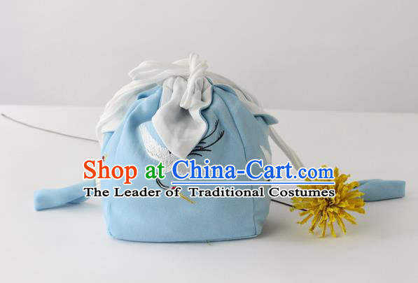 Traditional Ancient Chinese Embroidered Handbags Embroidered Crane Bag for Women