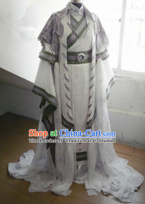 Traditional Ancient Chinese Imperial Emperor Costume, Ancient Swordsman Elegant Hanfu Clothing Chinese Tang Dynasty Imperial King Cosplay Tailing Embroidered Dress for Men