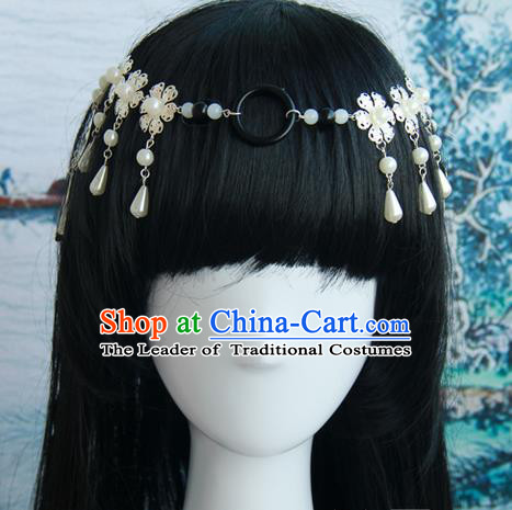 Traditional Handmade Ancient Chinese Tang Dynasty Imperial Empress Hair Decoration and Wig Complete Set, Ancient Chinese Cosplay Fairy Queen Hairpin and Wig for Women