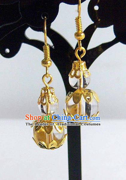 Traditional Handmade Chinese Ancient Classical Calabash Wedding Earrings for Women