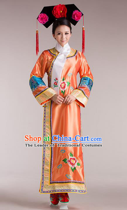 Traditional Ancient Chinese Imperial Emperess Costume, Chinese Qing Dynasty Lady Dress, Cosplay Chinese Peri Imperial Princess Clothing for Women