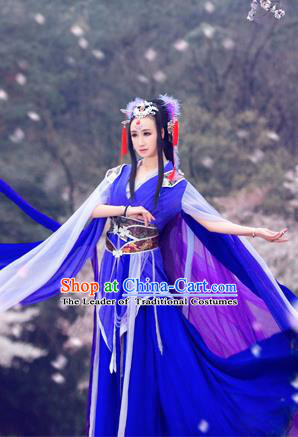 Traditional Ancient Chinese Imperial Consort Costume, Chinese Han Dynasty Dance Dress, Cosplay Chinese Peri Imperial Princess Hanfu Clothing for Women