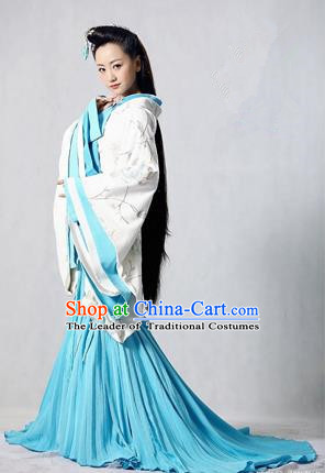 Traditional Ancient Chinese Imperial Emperess Costume, Chinese Han Dynasty Princess Dress, Cosplay Chinese Peri Concubine Embroidered Hanfu Clothing for Women