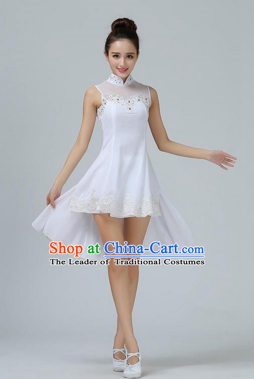 white dancing dresses