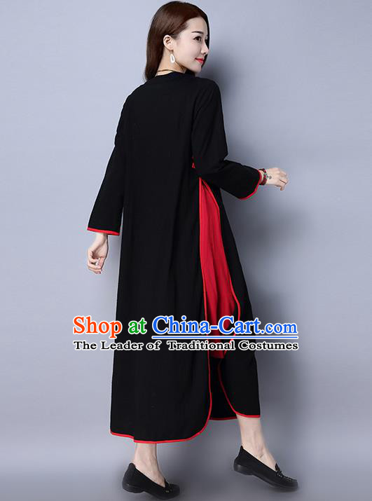 Traditional Ancient Chinese Young Women Cheongsam Dress Republic of China Tangsuit Stand Collar Blouse Dress Tang Suit Clothing for Women