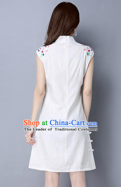 Traditional Ancient Chinese Young Women Cheongsam Dress Republic of China Tangsuit Stand Collar Blouse Dress Tang Suit Clothing for Women