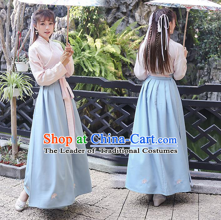 Traditional Ancient Chinese Young Women Cheongsam Dress Republic of China Tangsuit Stand Collar Blouse Dress Tang Suit Clothing for Women