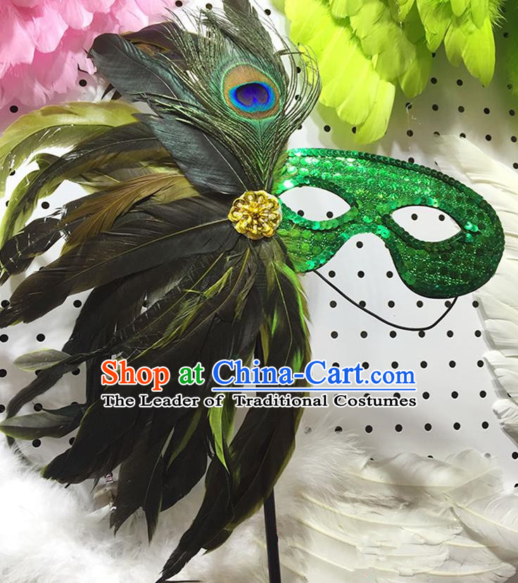 Classicla Halloween Feather Mask Stage Performance Props Fancy Ball Masks for Women