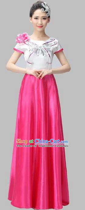 Traditional Chinese Yangge Fan Dancing Costume and Accessories