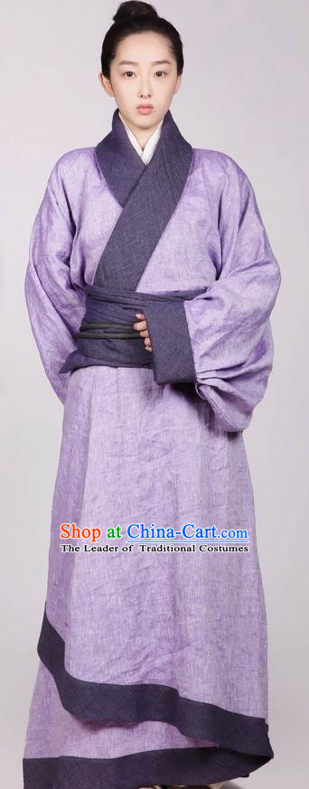 Traditional Ancient Chinese Elegant Young Lady Costume, Chinese Ancient Han Dynasty Scholar Dress, Cosplay Chinese Television Drama Above The Clouds Imperial Princess Hanfu Trailing Clothing for Women