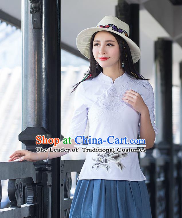 Traditional Ancient Chinese Young Women Cheongsam Dress Republic of China Tangsuit Stand Collar Blouse Dress Tang Suit Clothing for Women