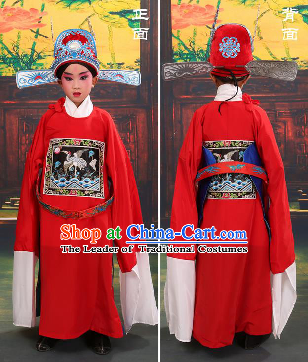 China Peking Opera Gifted Youth Man Costume Embroidered Robe Opera Costumes